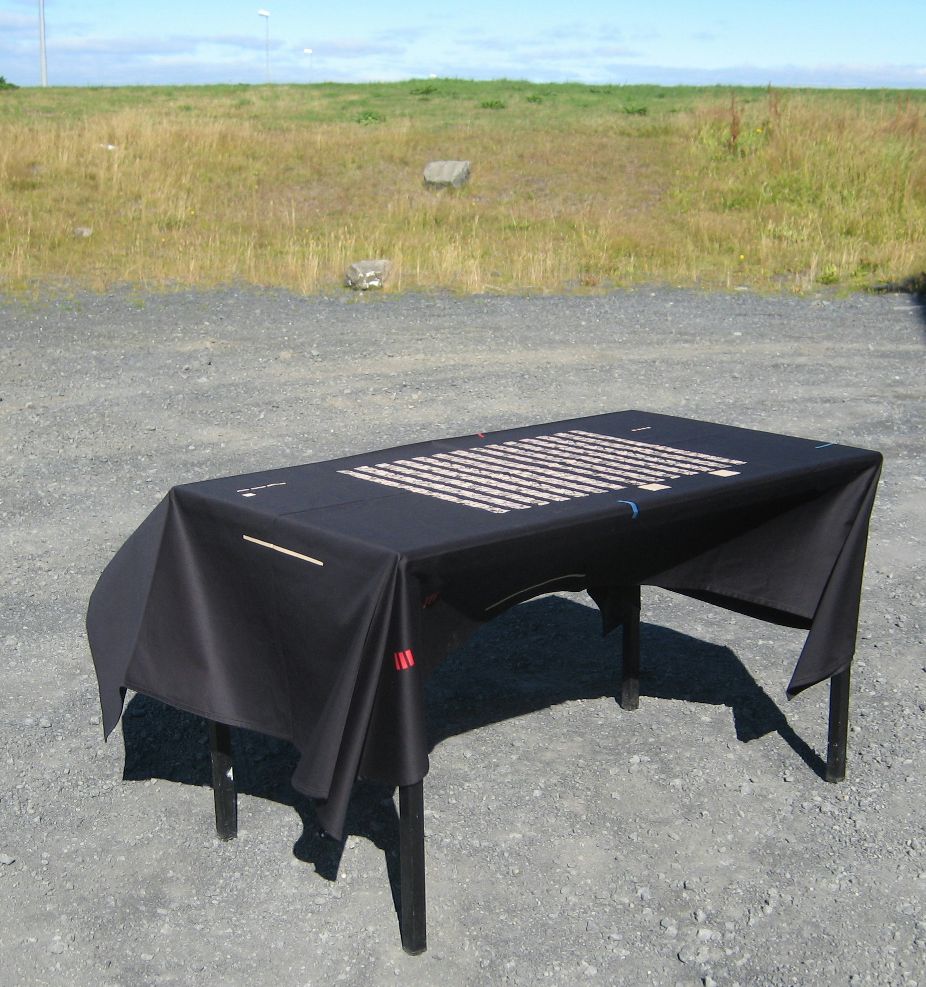 Table cloth, cotton, handprinted